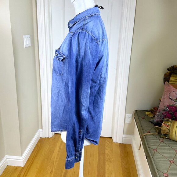 Garage Shirt Denim Studded Cotton (XS) - Picture 2 of 7